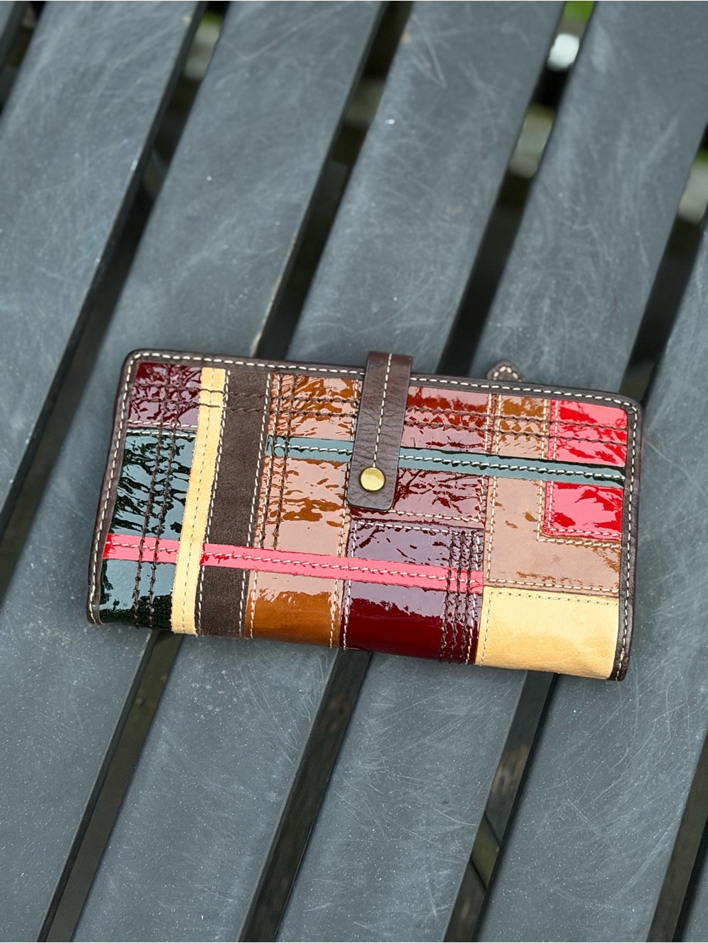 2007 Fossil SL 9781 Patchwork Leather Wallet